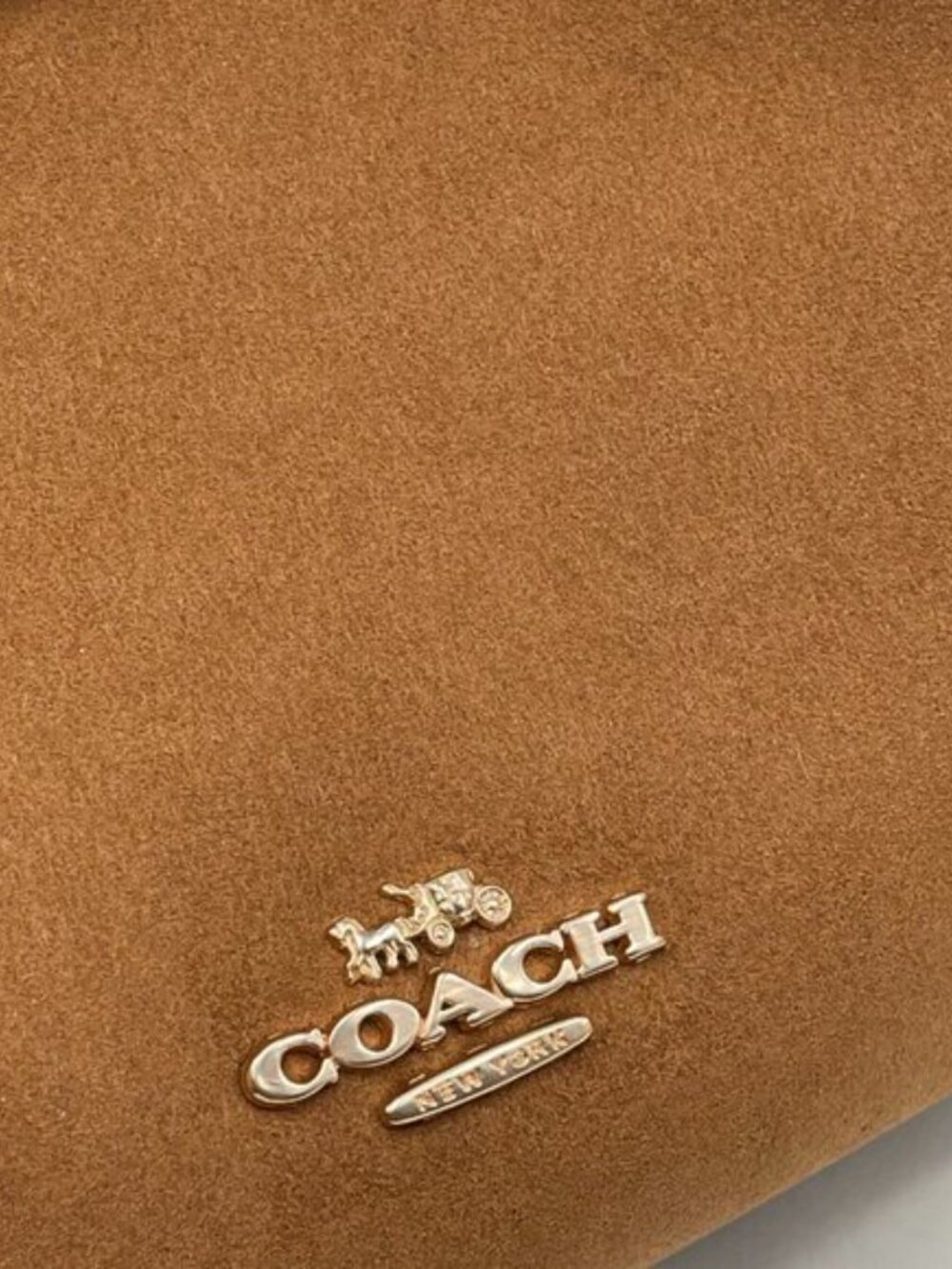 COACH Hadley Convertible Crossbody Bag Suede CW004 Brown Outlet New - Picture 10 of 10